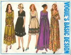 2635 VOG 71 EMPIRE SS-LS DRESS LENGTHS PATTERN 12 34